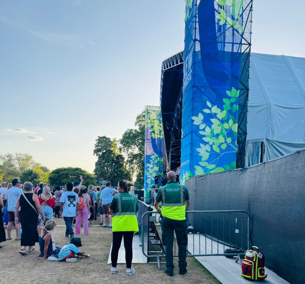 "Event medical cover staff at summer outdoor event UK"
