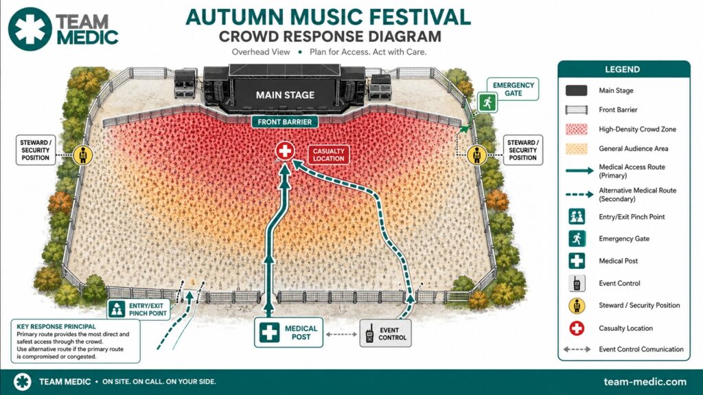 Crowd response diagram