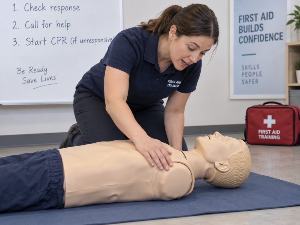Checking for a response before starting CPR