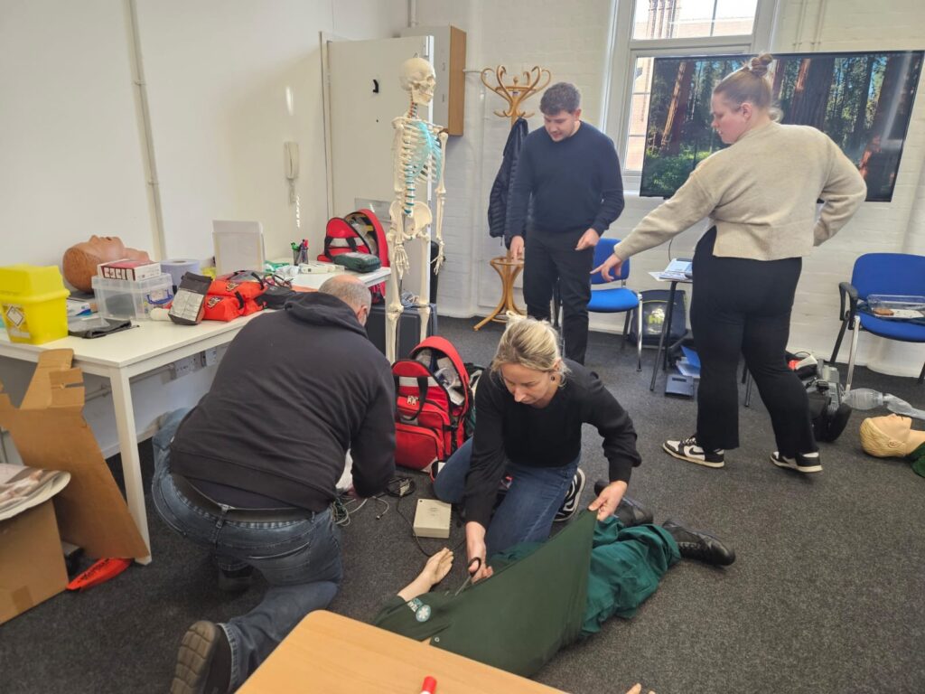 Team Medic first aid and CPR training course in progress